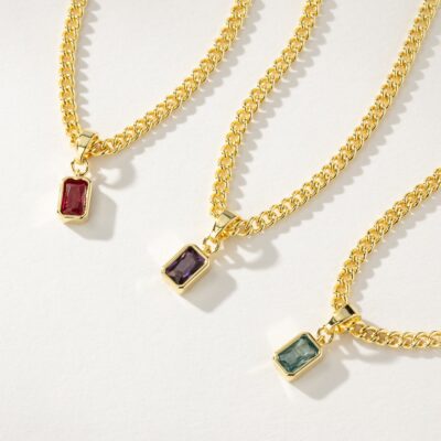 Birthstone Pendant Necklace