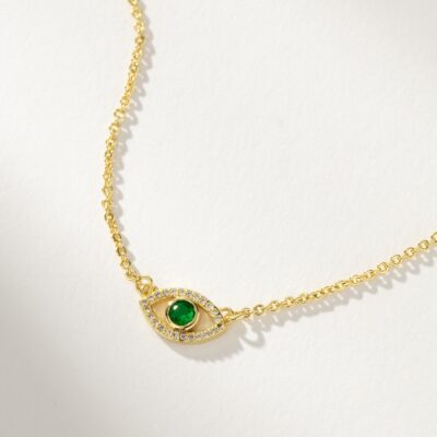 Evil Eye Pavé Necklace