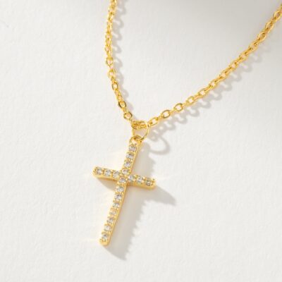 Pavé Cross Necklace