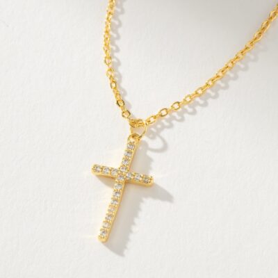 Pavé Cross Necklace