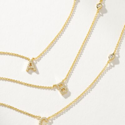 Pavé Initial Necklace