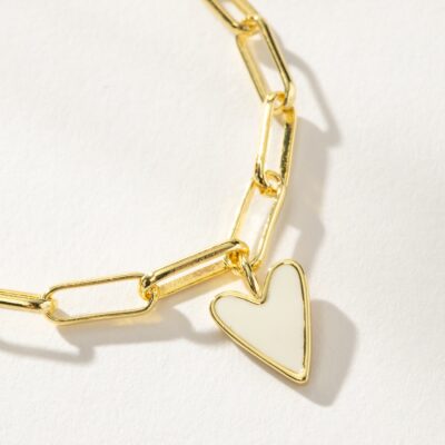 White Heart Bracelet